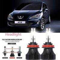 หลอดไฟหน้ารถยนต์ LED LAI 40w 6000k สีขาว สําหรับ Peugeot 408 2012-2023 2PCS