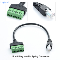 ?【Lowest price】Legend Remai RJ45 Ethernet ชาย8 Pin AV Terminal ตัวปรับเกลียว Converter บล็อกสายลำโพง