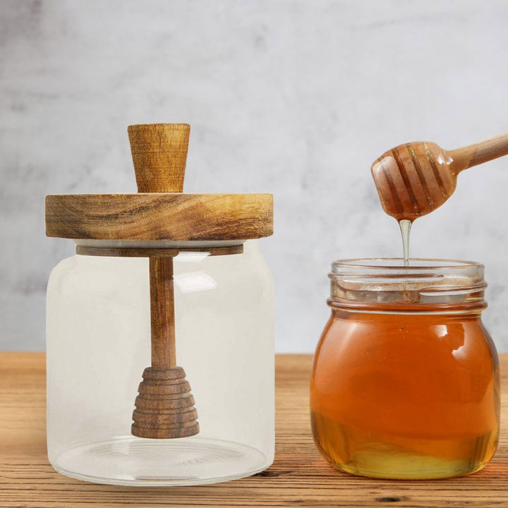 simhoa-ขวดโถน้ำผึ้งใช้ซ้ำได้เครื่องแก้วน้ำผึ้งสำหรับงานแต่งงานงานเลี้ยงโต๊ะทานอาหารน้ำเชื่อม