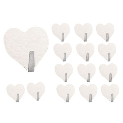 15 Minimalist Love Heart Stainless Steel Hooks Nail-Free Seamless Sticky Hook Room Decoration Dream Catcher Hook