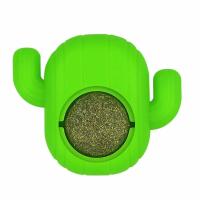 Catnip Wall Ball Toy Safe Catmint Chew Ball Toys Cactus Shape Cat Supplies For Cleaning Chewing Kittens Cats Care Interactive Toys