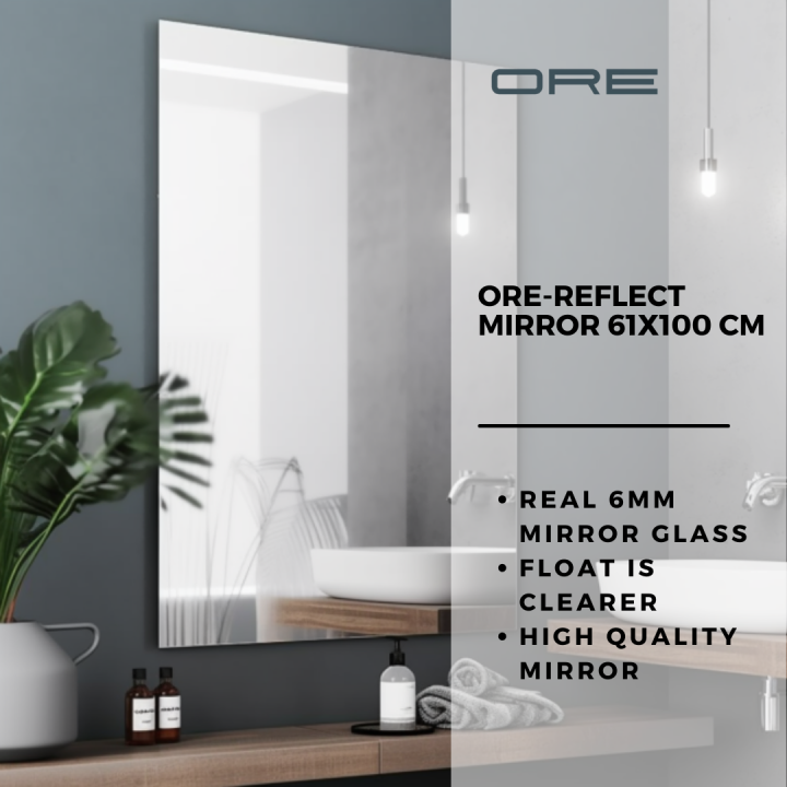 OREReflect Mirror 61x100 cm High Quality Mirror with 6mm Thickness