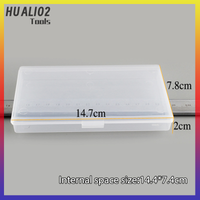 กล่องเก็บชิ้นส่วนอะไหล่อิเล็กทรอนิกส์เครื่องประดับพลาสติกเปล่าโปร่งใส Pp HUALI02กล่องพร้อมฝาปิด