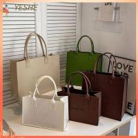 YESHE 1Pcs จุได้มาก กระเป๋าสะพายไหล่สักหลาด การเดินทางการเดินทาง สีทึบทึบ กระเป๋าถือสะพายข้าง ของใหม่ S/M/L กระเป๋าแมสเซนเจอร์ สำหรับผู้หญิง