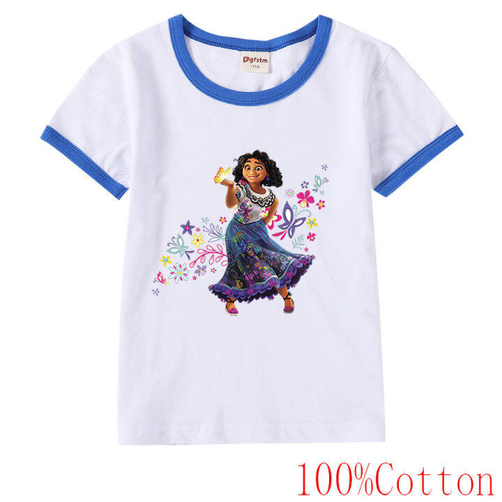 encanto-เสื้อยืดแขนสั้นเด็กผู้ชายเด็กผู้หญิง-เสื้อคอกลมลายการ์ตูนทรงหลวมเสื้อยืดเด็กแฟชั่นฤดูร้อนผ้าฝ้าย8812