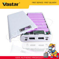 Vastarขายดี8Pcs 18650แบตเตอรี่2 USBเอาต์พุตแบตเตอรี่สำรองพร้อมไฟแอลอีดีกล่องDIY Caseชุดตะแกรงพาวเวอร์แบงค์DIY 18650แบตเตอรี่พาวเวอร์แบงค์กล่องเก็บของกล่องแบตเตอรี่สำรองChargerเปลือกกรณี