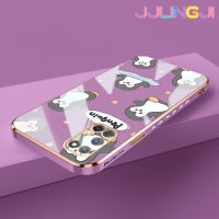 Jjlingji เคสสำหรับ OPPO A92 OPPO A52 OPPO A72 4G เคสลายการ์ตูนเพนกวินใหม่กรอบสี่เหลี่ยมพื้นผิวเคสนิ่มซิลิกาเจลกันกระแทกเคสมือถือฝาครอบป้องกันเลนส์กล้องถ่ายรูปรวมทุกอย่าง