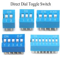 10PCS Blue Toggle Switch DIP Direct Dial The Code Switch 2 3 4 5 6 8 PIN Quick Switch