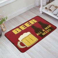 【SALES】 Beer Poster Art Living Room Doormat Carpet Coffee Table Floor Mat Study Bedroom Bedside Home Decoration Accessory Rug