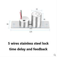 ตัวล็อคประตูแบบกลอนไฟฟ้าแบบเดือยแทง2สาย Dc12v ติดตั้งง่ายตัวล็อคกระบอกสูบอิเล็กทรอนิกส์แบบเหนี่ยวนำอัตโนมัติ5สาย