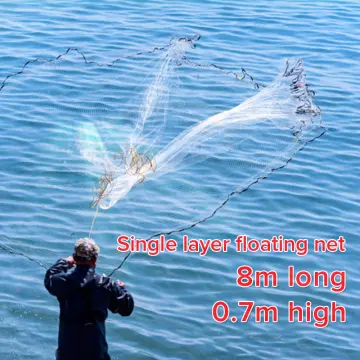 8M/20M Single Layer Monofilament Fishing Net Fish Gillnet With Float Trap  For Outdoor Hobbies Fishingman Fishing Accessories