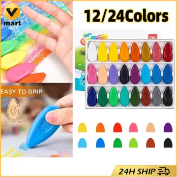 Colorful Peanut Crayons Washable Drawing Set Kids Wax Pencils Oil Pastels  Children's Paintbrush Gift Box Graffiti Doodle Toys