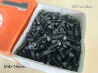 น็อตหัวจมดำ M4x15mm ราคาต่อกล่อง 500 ตัว ขนาด M4x15mm Grade : 12.9 Black Oxide BSF เกลียว 0.7mm สกรูน็อตหัวจมดำหกเหลี่ยมความแข็ง 12.9 แข็งได้มาตรฐาน