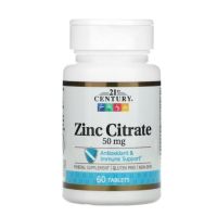 21st Century, Zinc Citrate, 50 mg, 60 Tablets