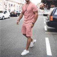 【hot seller】 2021 foreign trade summer European and independent station cross-border mens round T-shirt collar casual suit logo