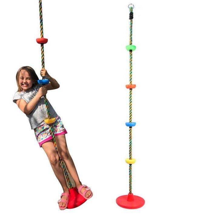 Rope Swing for Climbing Kids Climbing Rope Swing with Platforms Disc ...