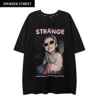 Spenzer.street | ? Kirin kid เสื้อโอเวอร์ไซส์ เสื้อผ้าสตรีท เสื้ออปป้า เกาหลี เสื้อy2k ทราวิส 2pac ฮิต 2022  มาใหม่