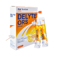 DELYTE ORS (Orange) เกลือแร่ ดีไลต์ โออาร์เอส รสส้ม (ยาสามัญประจำบ้าน) เกลือแร่สำหรับท้องเสีย บรรจุ 10 ซอง 1กล่อง