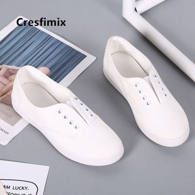 Zapatos De Mujer Women Cute Sweet White Canvas Slip on Shoes Ladies Casual Anti Skid Black Shoes Leisure Pink Flats E5528