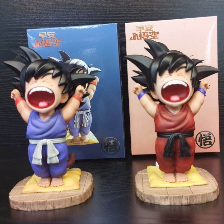 โมเดลฟิกเกอร์-อนิเมะ-dragon-ball-q-yawning-son-goku-น่ารัก-คุณภาพสูง-ของเล่นสําหรับเด็ก