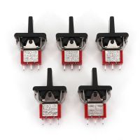 5Pcs SH T80-R Series R8016A-P14 3Pin Momentary MOM-OFF-MOM Self-Return SPDT Mini Rocker and Paddle Switch