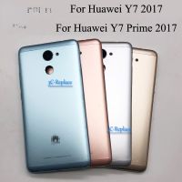 สำหรับ Huawei Y7 2017/Y7 Prime Nova Lite + ประตูฝาหลังปิดโทรศัพท์หลังฝาหลังชิ้นส่วนกระจกที่อยู่อาศัย