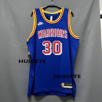 Mens New Original NBA Golden State Warriors 30 Stephen Curry 2021-22 75th Year Zero Royal Jersey Swingman Heat-pressed