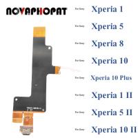 Novaphopat สำหรับ Sony Xperia 1 5 8 10 Plus Ii พอร์ตแท่นชาร์ท Usb Type C ปลั๊กที่ชาร์จความเร็วสูงสายริบบิ้นบอร์ดเฟล็กซ์