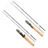 New Portable Fishing Rod 129cm Ultra-Light Ultra-Soft 3 Sections Trout Rod Big Guide Ring Micro-Object Solid Tip Fishing Rods