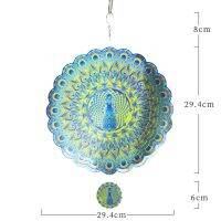 1 PCS Peacocks Wind Spinner Hanging Whirligigs for Yard and Garden,Indoor Outdoor Decor