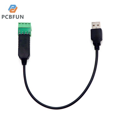 pcbfun อุปกรณ์การตั้งค่าอินเตอร์เฟสสายพ่วง USB ของ  พอร์ตอนุกรมตัวแปลง RS485เป็น USB รองรับการดาวน์โหลดอัตราบอด/ไมโครคอนโทรลเลอร์ STC สูง115200