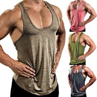 Muscle quick-drying breathable loose fitness vest male brother popular logo h movement render undershirt instrument training suit