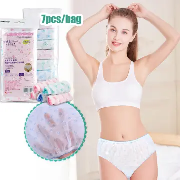 6pcs/set Disposable Non Woven Paper Brief Panties Underwear Ladies Women