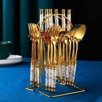 Gold Luxury Dinner Plates Set Ceramic Full Tableware Tourist Travel Cutlery Tableware Kitchen Panelas Conjunto Kitchen Utensils