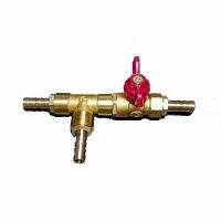 Brass T Type 3-Way Shut off Ball Valve Fitting Hose Barb For Water Fuel Circuit Conversion Control Pipe Fittings Quick Connector Valves