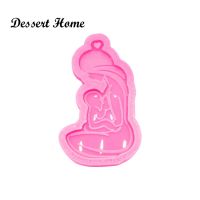 DY0387 Shiny Mom baby Mold Resin Craft  PREGNANT LADY Silicone Mould for Epoxy Resin  Keychain Molds  DIY Resin jewellery making Bread Cake  Cookie Ac