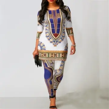 2 Piece Women Sets Dashiki African New Arrival Spring Autumn Matching Sets  Two Pieces Sets Top Pants Suits Outfits Clothing