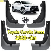 4x Mudflaps สำหรับ Toyota Corolla Cross 2020 2021 Mud Guards Flaps Splash Guards Mudguards Fender ด้านหน้าด้านหลังรถอุปกรณ์เสริมล้อ