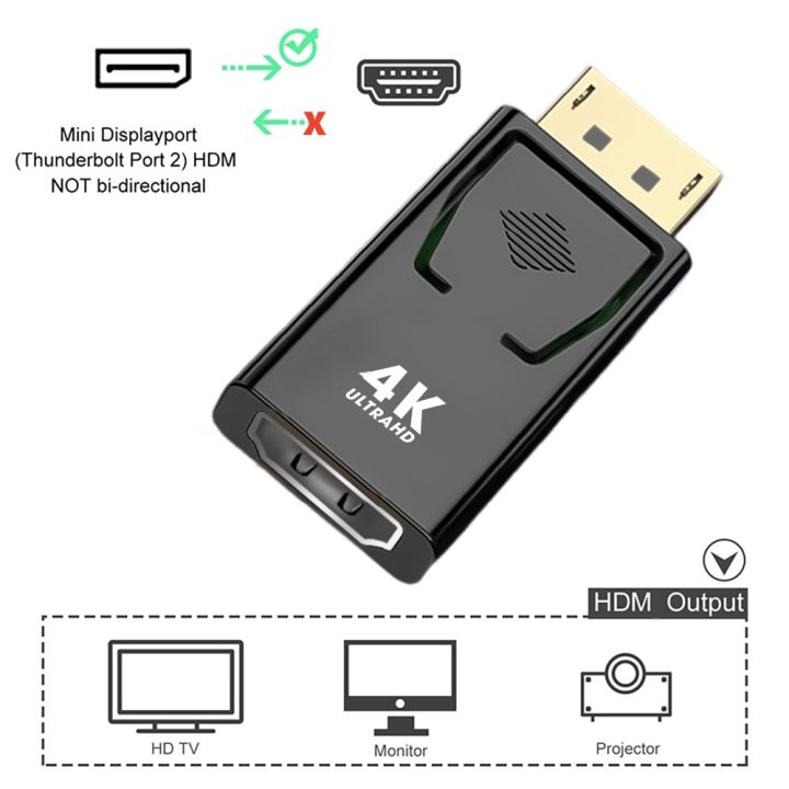 ขายดีอะแดปเตอร์ที่เข้ากันได้กับ-hdmi-ช่องแสดงผลไปยัง4k-กับ-dp-ตัวผู้กับพอร์ตรับสัญญาณภาพคุณภาพสูงแบบตัวเมียสายเคเบิลภาพเสียง-hd-4k-1080p-สำหรับแล็ปท็อปทีวี-pc