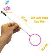 COMPO 5 Vợt vớt cá TRÒN LƯỚI NANO NHỎ siêu mịn cán dài 32 cm bắt Artemia