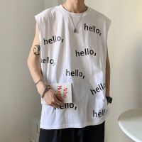 COD SDFSDTFGER Trendy brand hip-hop loose wild sleeveless T-shirt mens vest bottoming shirt wi潮牌嘻哈宽松百搭无袖T恤男背心打底衫内搭打底篮球运动坎肩chushana.my21.4.26