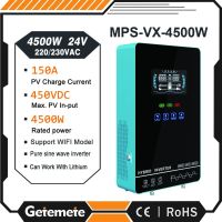 GTMT 4500W 24V To 230V Hybrid Solar Inverter Max.PV Input 450V Pure Sine Wave Built-in 150A MPPT .PV Input 450V Restore Settings