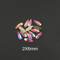 Fashion Crystals AB 30pcslot 3D Nail Art Long Water Drop Fancy Shaped Colorful Glass Stones For 3D Nails Art Decorations