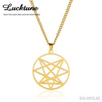 【hot】✼﹍▽  Lucktune Sigil Church of Satan Round Pendant Necklace for 2023 Jewelry