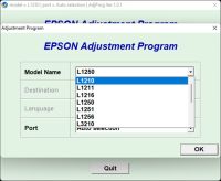 โปรแกรมเคลียร์ซับหมึก EPSON L1210 L1211 L1216 L1250 L1251 L1256 L3210 L3211 L3216 L3250 L3251 L3256 L5290 L5296