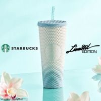 แก้วหนามเก็บความเย็นรุ่นพิเศษจากสตาร์บัค Starbucks Bling Cold Storage Mug Limited Edition Blue Sky