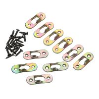 10Pcs 37x15mm Gourd Style Hanging Photo Oil Painting Cabinet Mirror Frame Hooks Hangers Fastener Multicolor Iron Picture Hangers