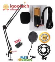 igootech ไมค์ ไมค์อัดเสียง คอนเดนเซอร์ Pro Condenser Mic Microphone BM800 พร้อม ขาตั้งไมค์โครโฟน และอุปกรณ์เสริม