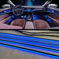 75CM110CM For RGB LED Strip 64 Color Car Ambient Lights Interior Acrylic Optical Fiber Strip Dashboard Lamp For Replacement 12V