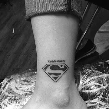 Superman tattoo black icon concept Royalty Free Vector Image